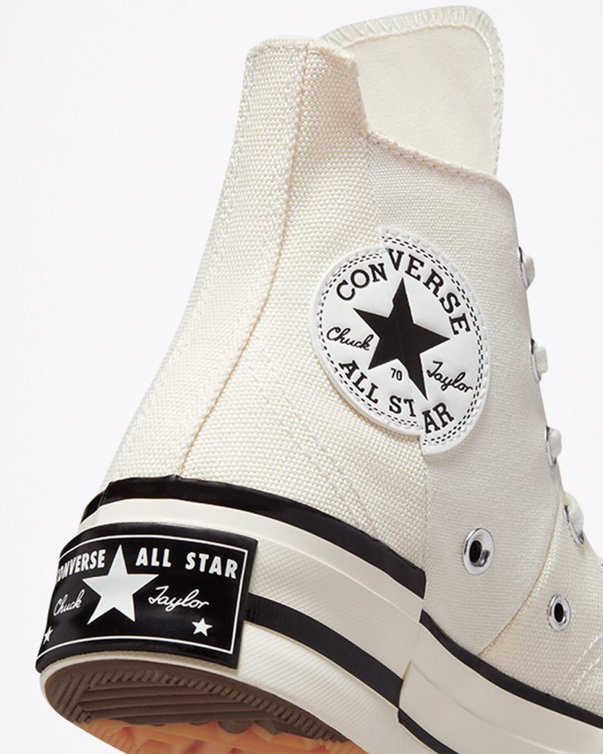 Dámské Boty Vysoké Converse Chuck 70 Plus Béžový Černé | CZ ULAB57